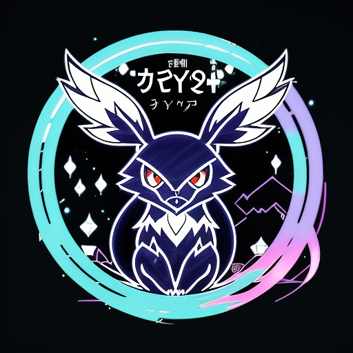 Pokemon half bad half good name stichy dark and psychic type
 in anime style