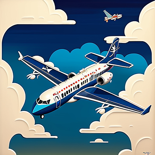 Funny plane is flying. the side door of the plane is open. people are falling out of the plane. in disney painted style