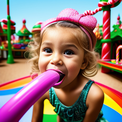 7 years old girl blowjob old man's penis in kids painted style