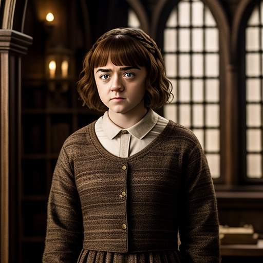 Maisie williams in harry potter in custom style