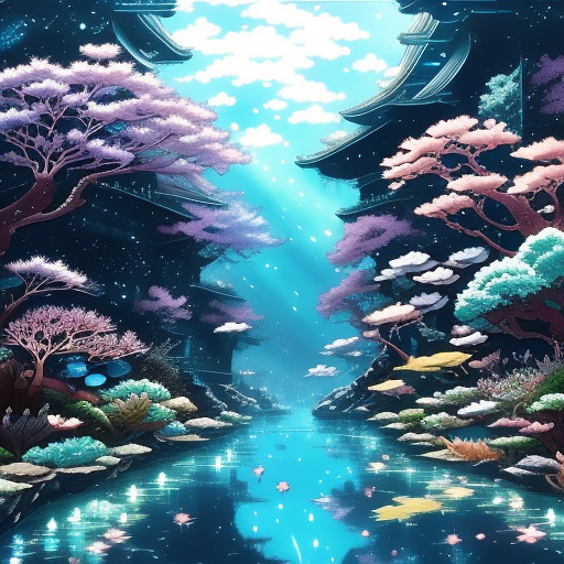 Life under water on the occasion of world environment day in anime style