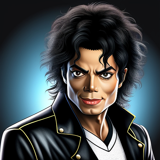 Michael jackson 2d picture in custom style