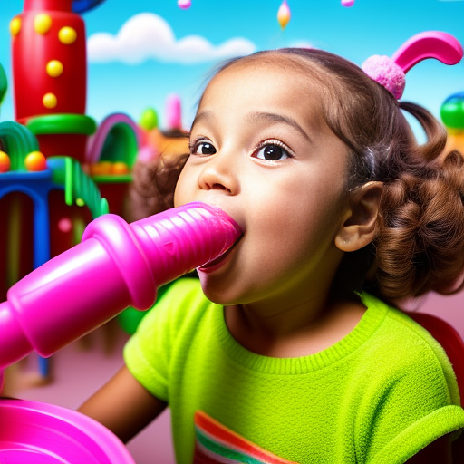 7 years old girl blowjob old man's penis in kids painted style