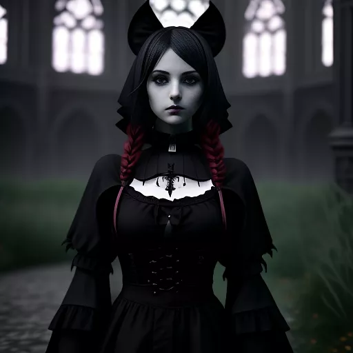 Ffxiv aura girl in gothic style