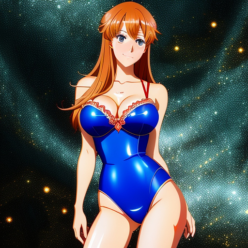 Picture of a very beautiful and pretty woman with lacquer and leg 
  red and highly sexy in anime style