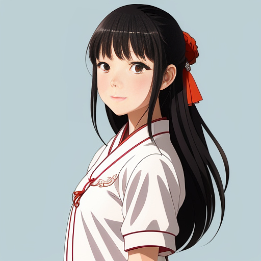 A chinese girl named xiahouxin in anime style