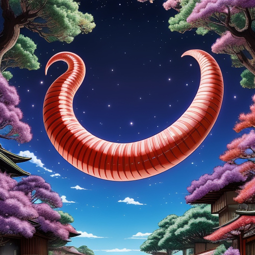 Weird worm in anime style