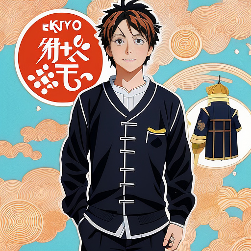 Woman rewards boy for good work in anime style