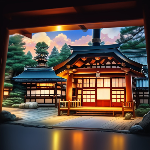 Cartoon environment: indoors log cabin , a cozy and warm place in anime style
