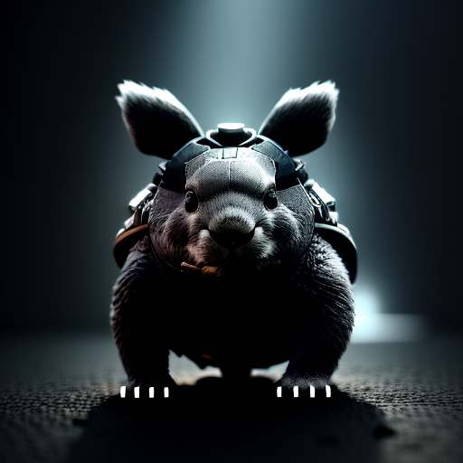 A little grey bear, a little rabbit and a little turtle were humiliated. in sci-fi style