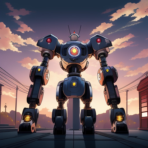 Robot in anime style