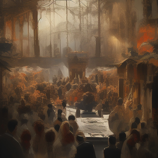 Funeral procession in custom style