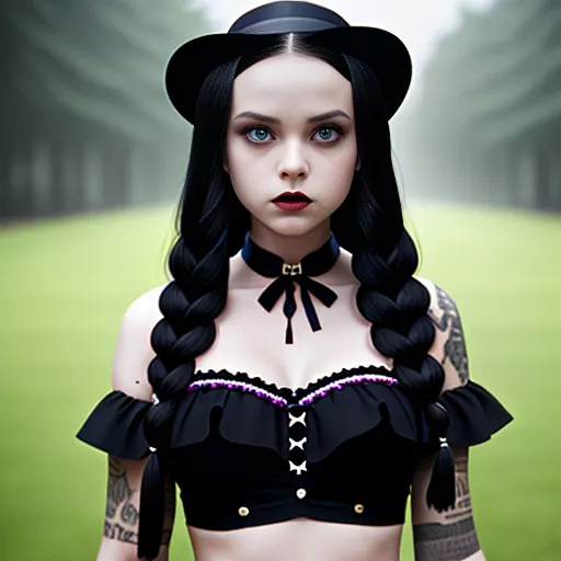 Wednesday addams in a bikini gothic