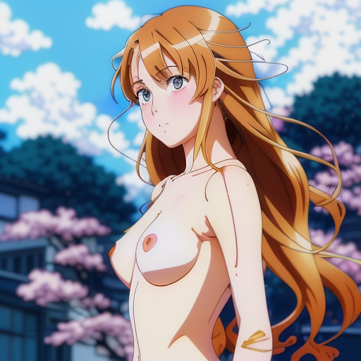 Nude girl in anime style