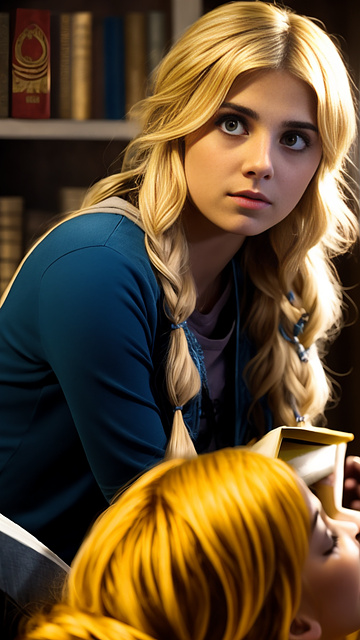 Annabeth chase being hypnotized by percy jackson in custom style