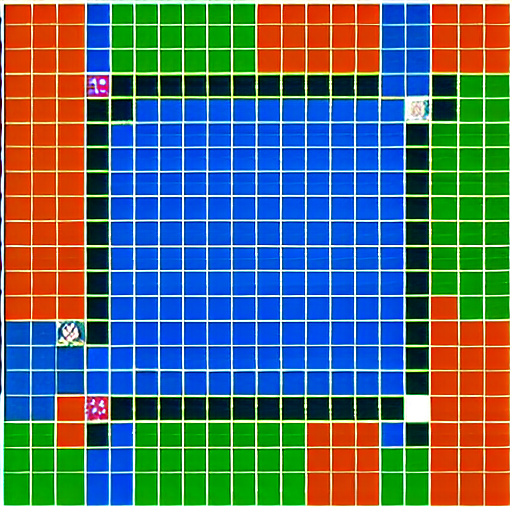 Create a 2d sprite tile map for a roguelike game. design tiles for various elements such as:

dungeon floors
stone walls
wooden doors
iron doors
characters (e.g., player, enemies)
corridors
chests
treasure
traps
decorative elements (e.g., torches, barrels)
ensure the tiles are consistent in style and size, and that they fit a grid-based layout suitable for a roguelike game. use a limited color palette and pay attention to the overall aesthetics to create an immersive and cohesive game world. in anime style