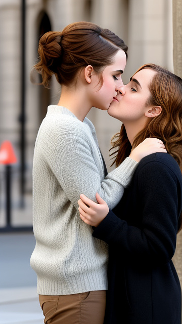 Emma watson kissing
 in custom style