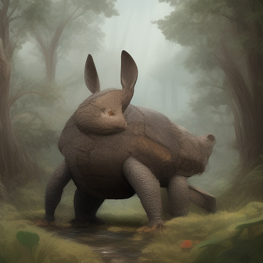 A little grey bear, a little rabbit and a little turtle were humiliated. in disney painted style