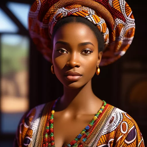 A traditional african woman. in disney 3d style