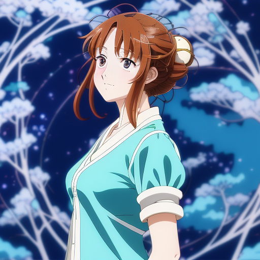 Woman in anime style
