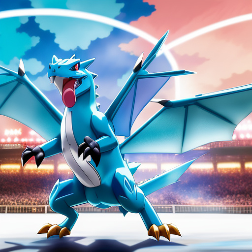 A pokemon charzard raping on stage in anime style