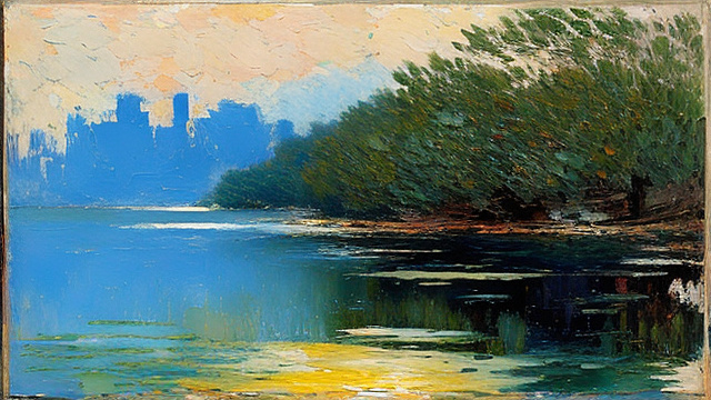 Abstract painting by childe hassam, minimal, muted color in custom style