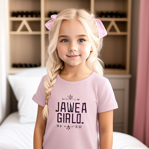 Anna and elsa girl blond bed standing drink wine shirt pajames in custom style