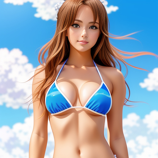 Character in bikini
 in anime style