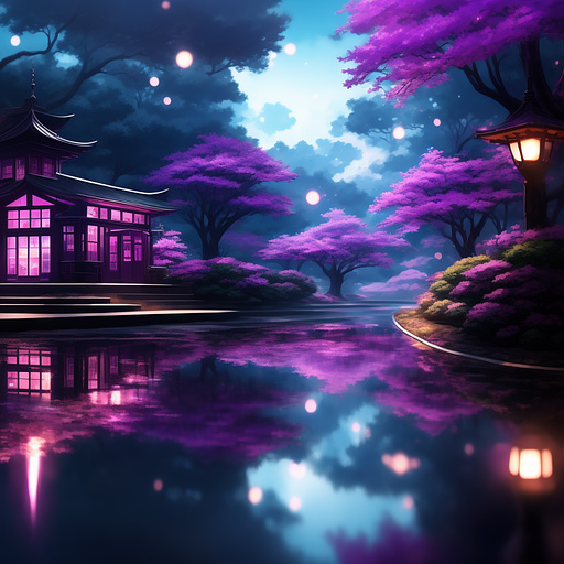 Purple laboratory  in anime style