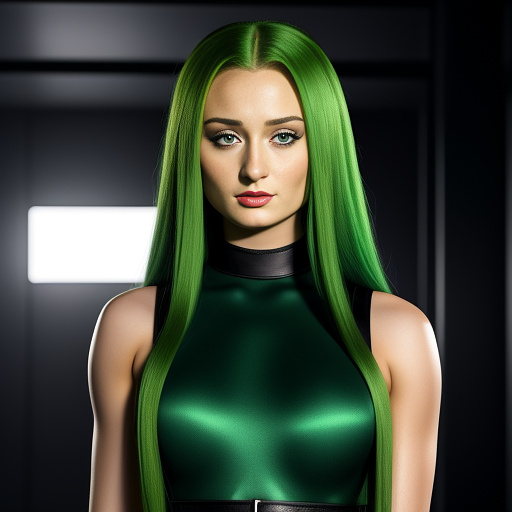 Sophie turner as shego in custom style