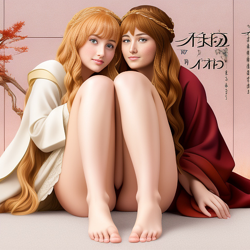 Cersei lannister feet getting kissed by sansa stark

 in anime style