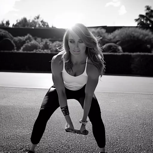 Becky lynch in a bikini bw photo