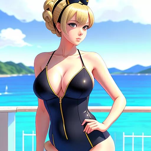 Queen elizabeth wearing borat swimsuit anime