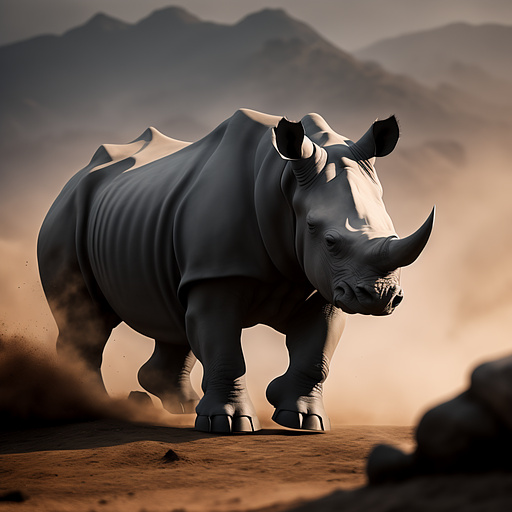 Charging rhino in custom style