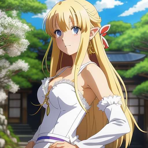 Link stabs zelda in white dress in anime style