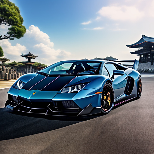 Mix a lamborghini witha bugati
 in anime style