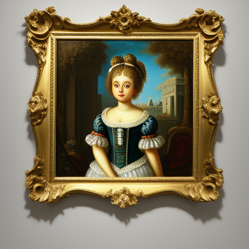 11 year old girl with fishnets and thick thighs in rococo style