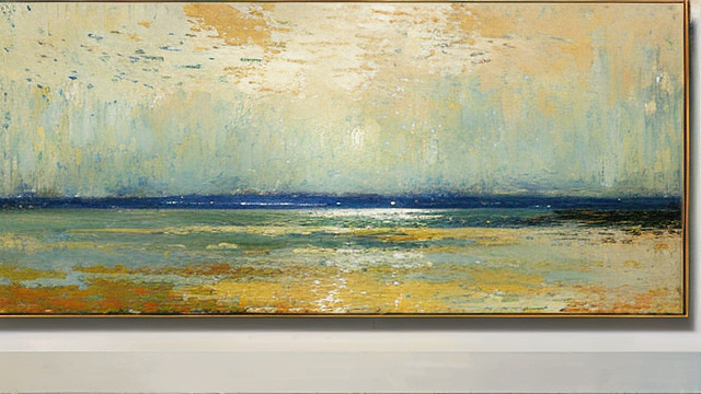 Abstract painting, minimal, muted color, by childe hassam in custom style
