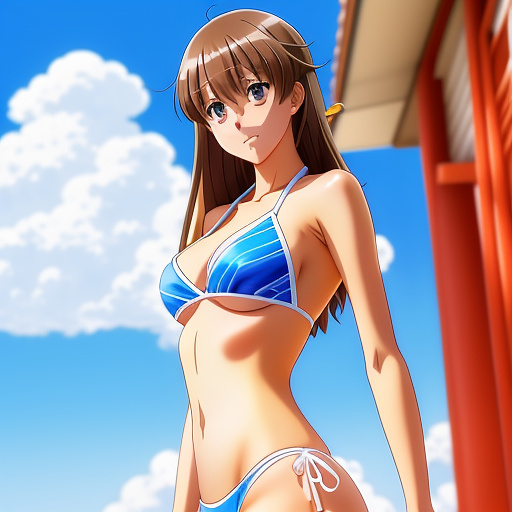 Skiny bikini  in anime style