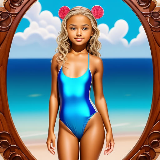 Sexy naked
12 year old girl
small boobs
swimsuit
naked
oiled up
 in disney painted style