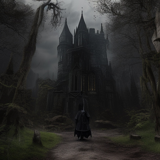Konfrontation in der natur in gothic style