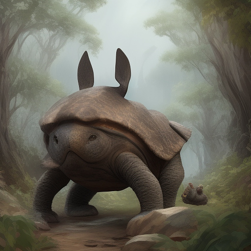 A little grey bear, a little rabbit and a little turtle were humiliated. in disney painted style