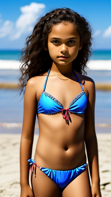 12 year old, girl, bikini in custom style