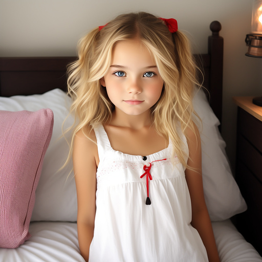 Girl cute blond = bed a spell  in custom style