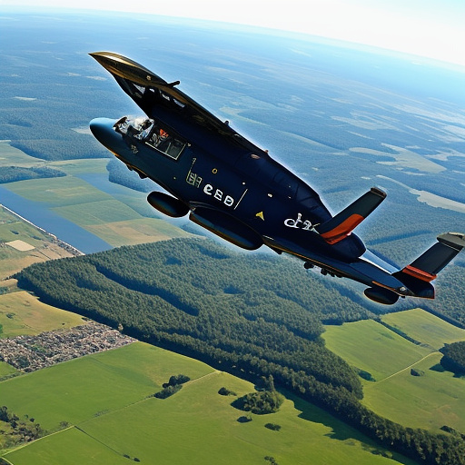 People fall out of a flying plane in custom style