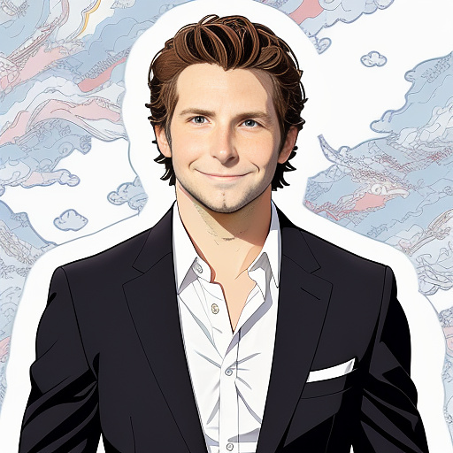  bradley cooper  in anime style