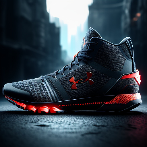 Shoes underarmour de metshoes underarmour de metal tecnologia avançadaal tecnologia avançada in sci-fi style
