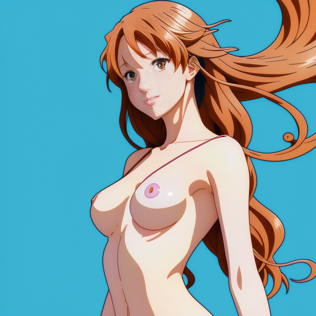 A nude girl in anime style