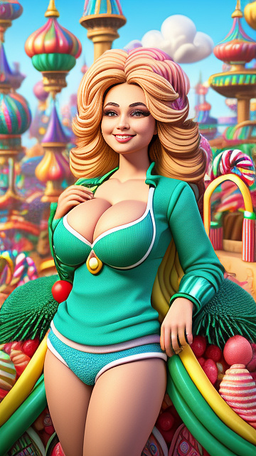Huge_breasts, j_cup, bigger_breasts, tight_clothes, breasts_bigger_than_head in kids painted style