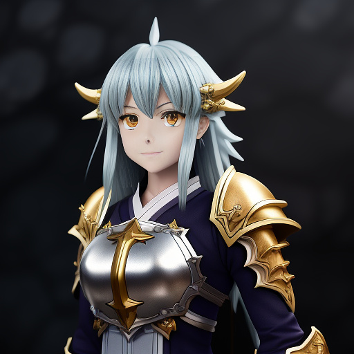 Female dragonborn paladin in anime style